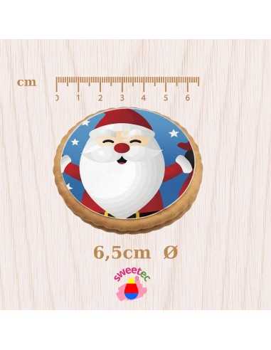Weihnachtskekse 6,5 cm mit essbarem Druck -...
