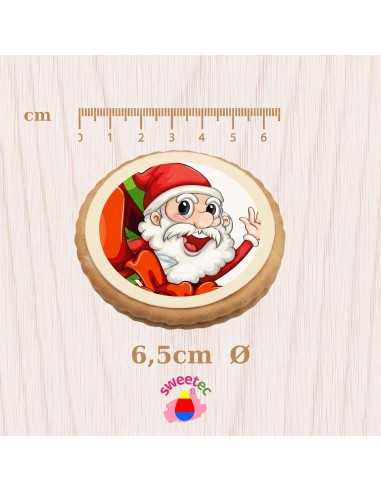 Weihnachtskekse 6,5 cm mit essbarem Druck -...