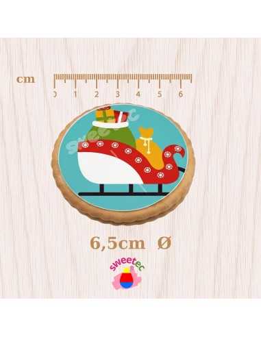 Weihnachtskekse 6,5 cm mit essbarem Druck -...