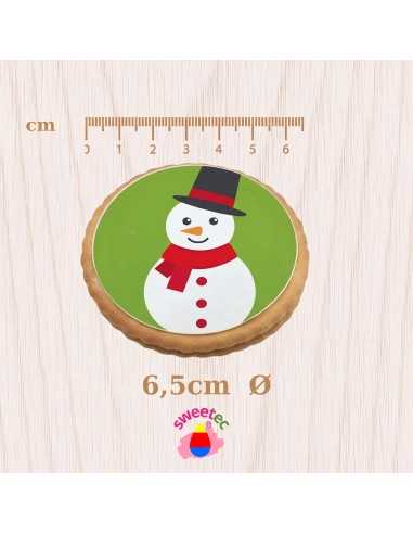 Weihnachtskekse 6,5 cm mit essbarem Druck -...