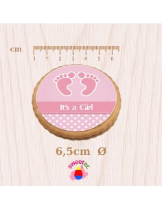 Fertiges Gebäck 6,5 cm mit essbarem Druck - Es ist ein... 2