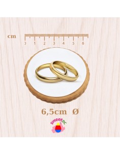 Fertiges Gebäck 6,5 cm mit essbarem Druck - Hochzeit 2