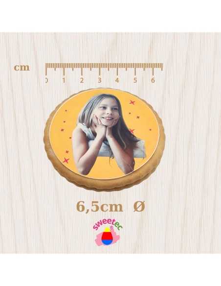 Fotokekse 6,5 cm Ø mit essbarem Foto- oder Logodruck