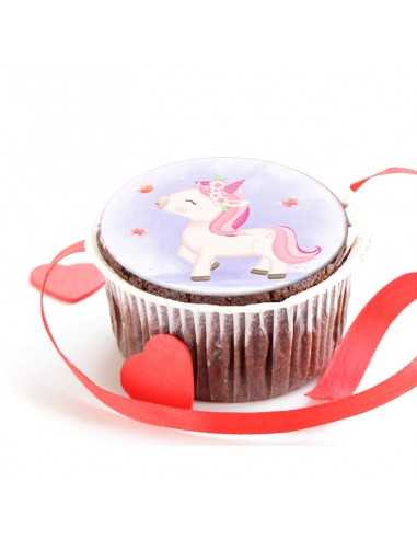 Essbare bild Einhorn 6301 für Cupcake-Kekse