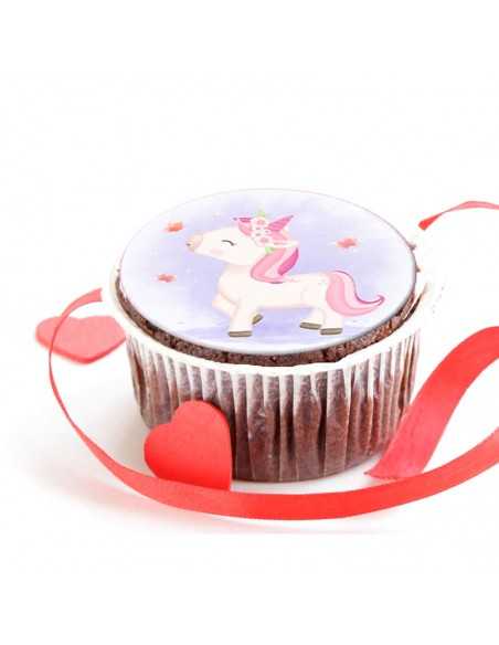 Essbare bild Einhorn 6301 für Cupcake-Kekse