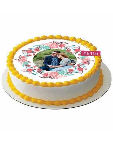 Essbares bild für Hochzeit 6416 für Kuchen Cupcake Kekse