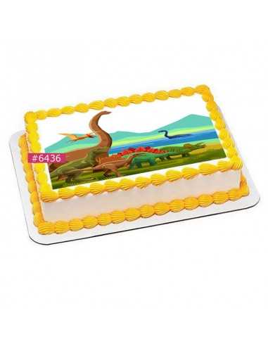 Essbares bild Dinosaurier 6436 für Kuchen Cupcake Kekse