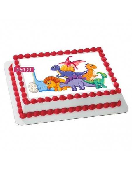 Essbares bild Dinosaurier 6439 für Kuchen Cupcake Kekse