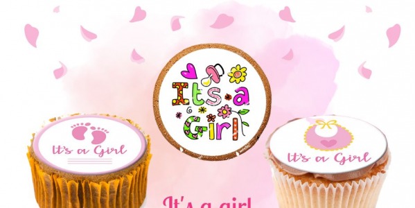 Essbare bild für Mädchen für Kuchen, Kekse, Cupcakes